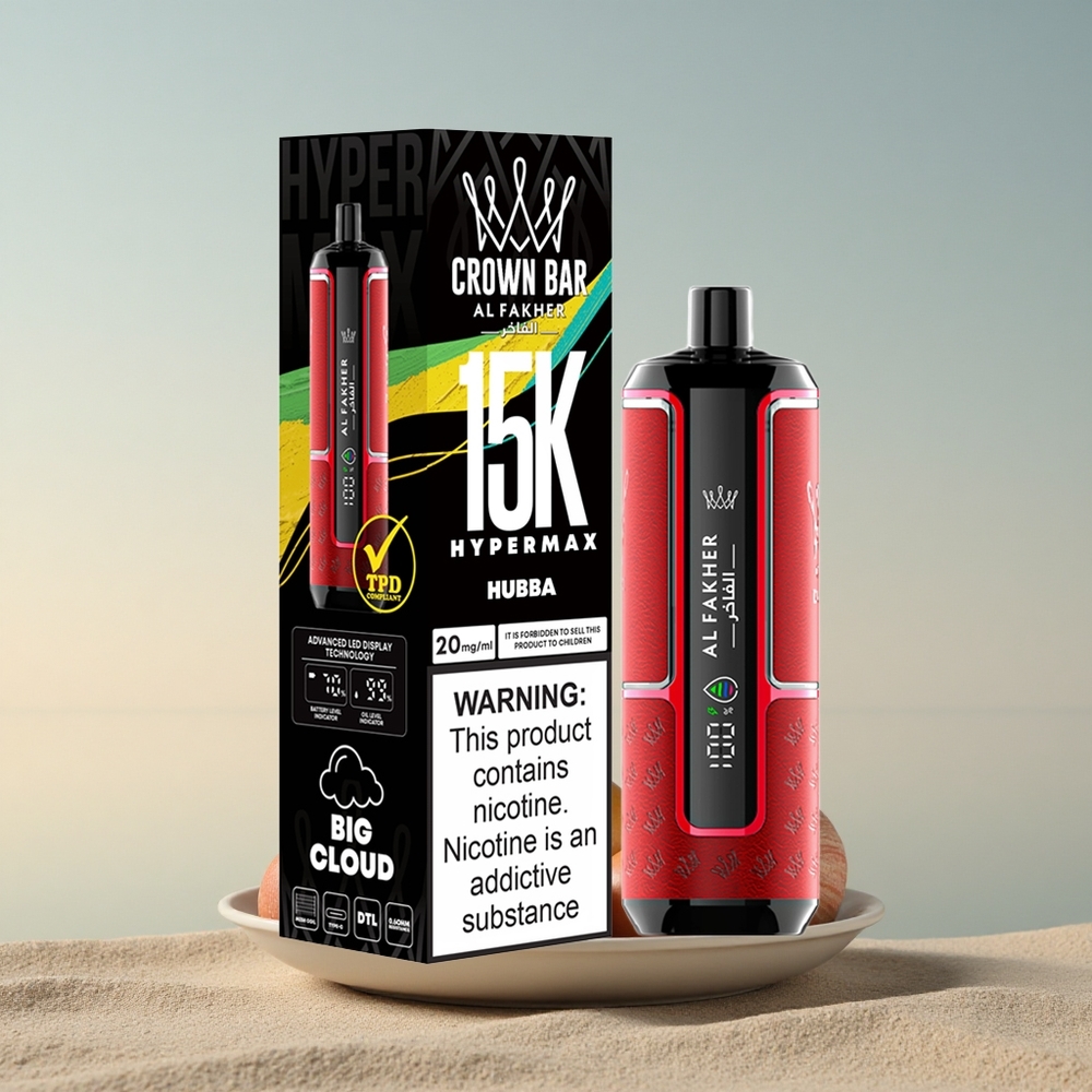 Al Fakher Crown Bar 15K Hypermax Hubba 600mAh Nikotiin 6mg/ml