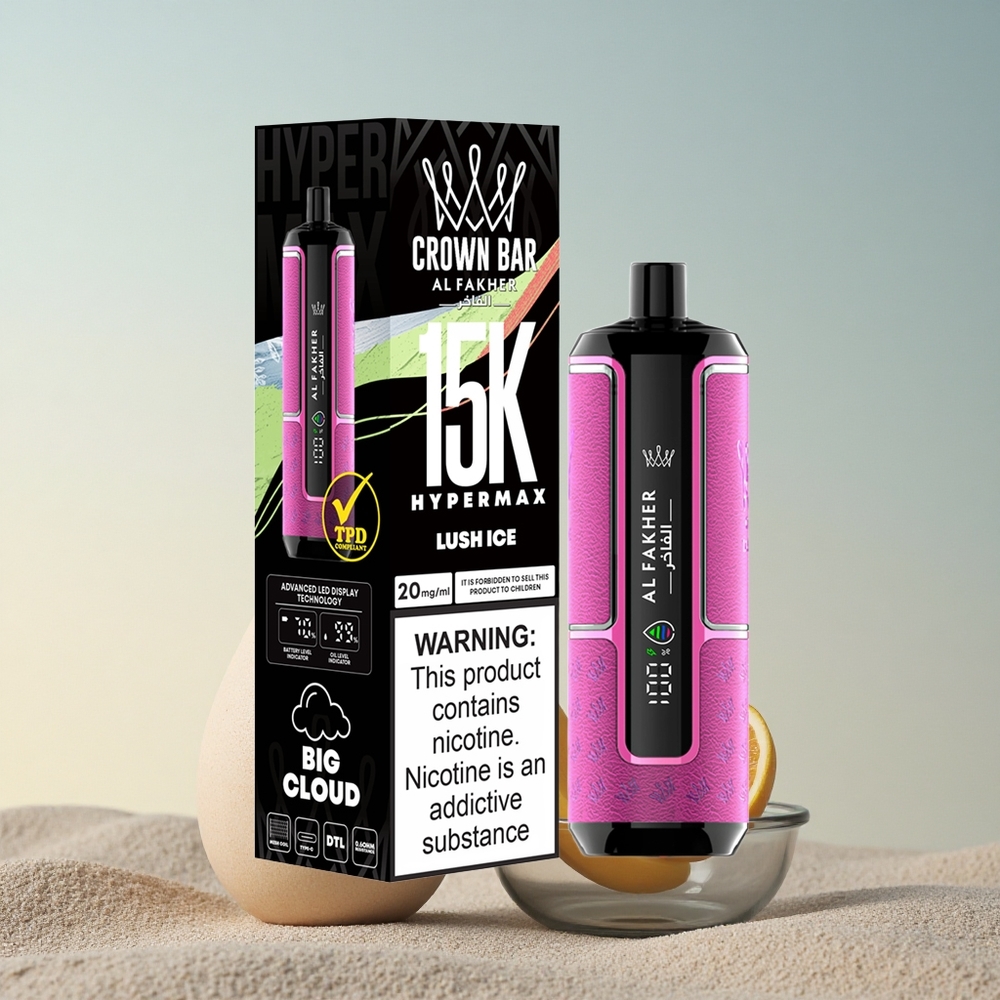 Al Fakher Crown Bar 15K Hypermax Jäine Vürts 600mAh 22ml Nikotiin 6mg/ml