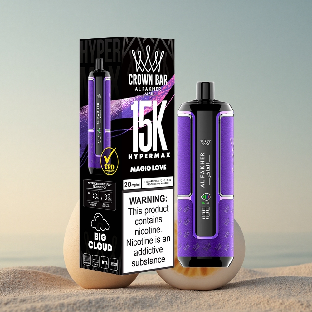 Al Fakher Crown Bar 15K Hypermax Maagiline Armastus 600mAh 22ml 6mg nikotiini