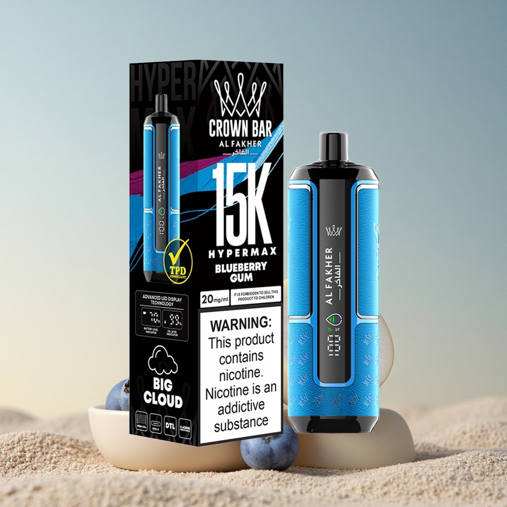 Al Fakher Crown Bar 15K Hypermax Mustikas Näts 600mAh 22ml