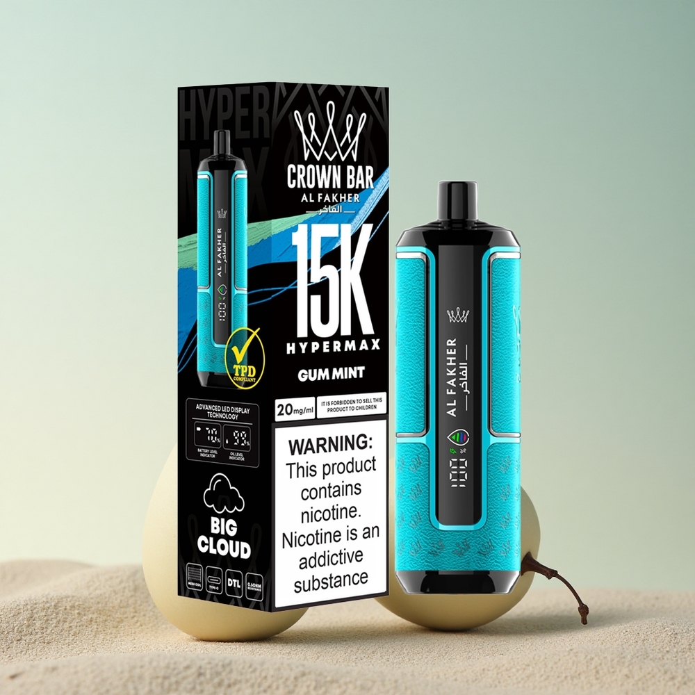 Al Fakher Crown Bar 15K Hypermax Närimispiimahape 600mAh Väike