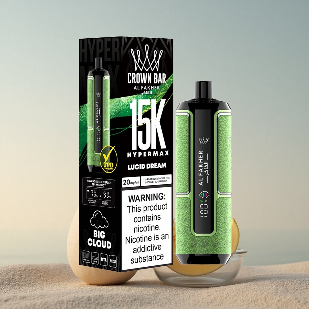 Al Fakher Crown Bar 15K Hypermax Selge Unenägu 22ml 600mAh Nikotiin