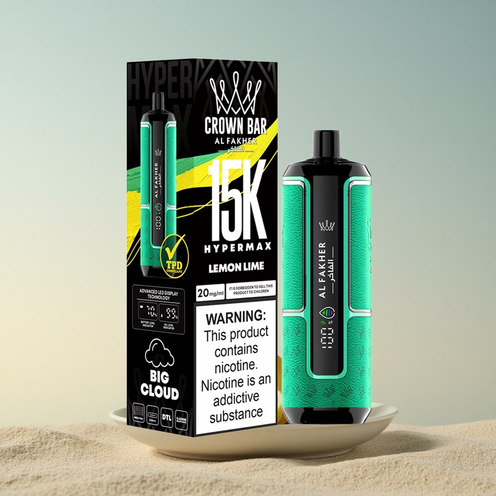 Al Fakher Crown Bar 15K Hypermax Sidrunipirukas 600mAh 22ml Nikotiin 6mg/ml
