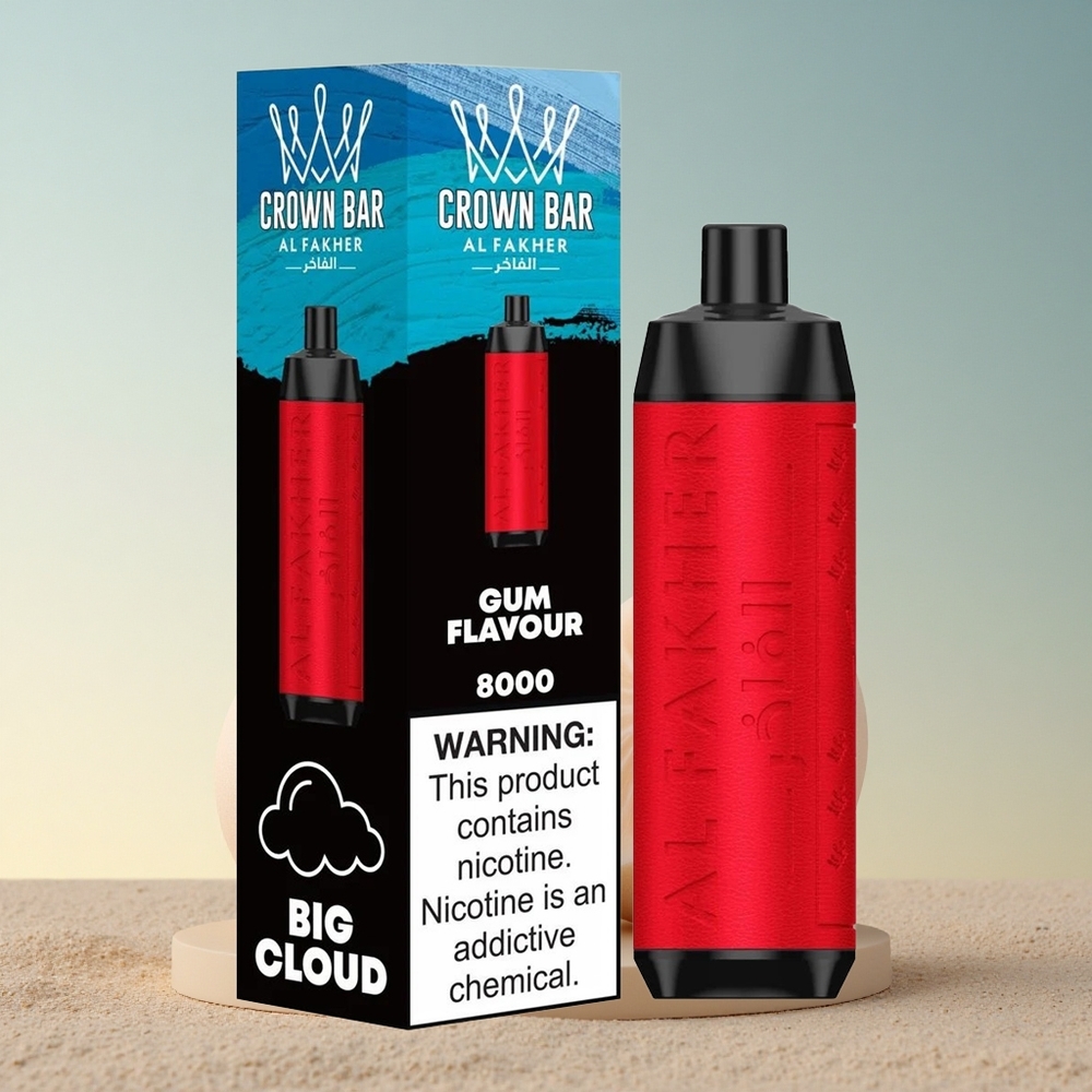 Al Fakher Crown Bar 8000 Crystal Natumaiteline 600mAh 18ml 5mg Nikotiini Vape