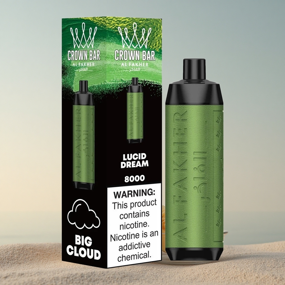 Al Fakher Crown Bar 8000 Crystal Selge Unenägu 600mAh 18ml Nikotiin