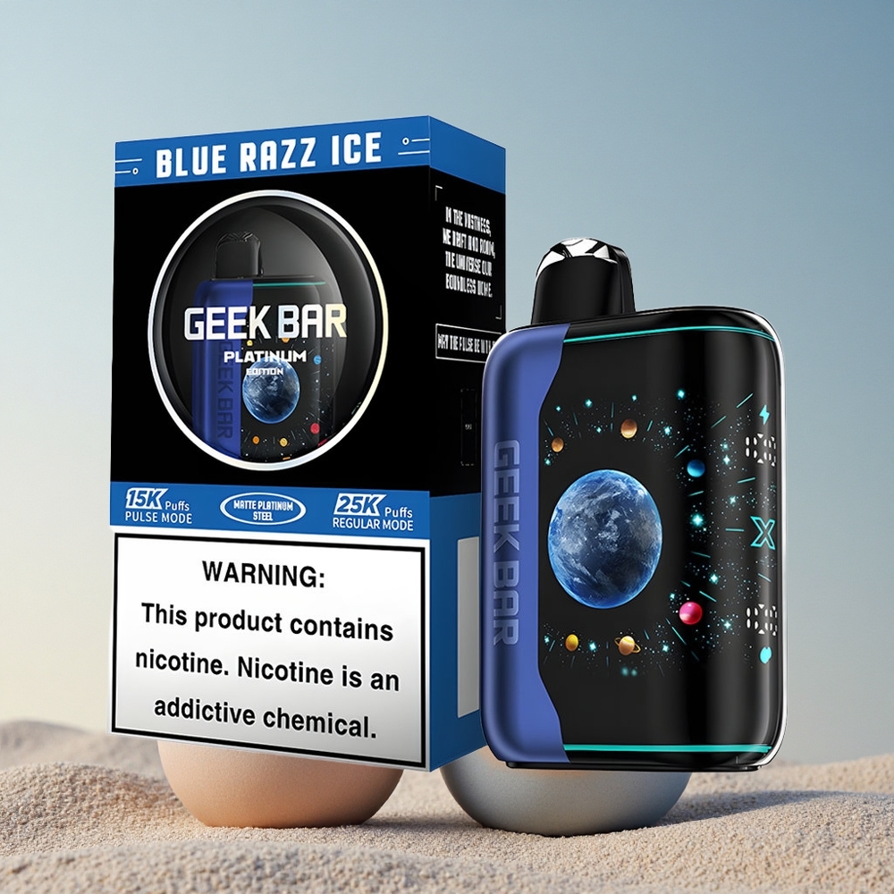 GEEK BAR Platinum Edition 25000 Puffs Sinine Sõstar-Jää Dual Mesh Coil 2% nikotiini