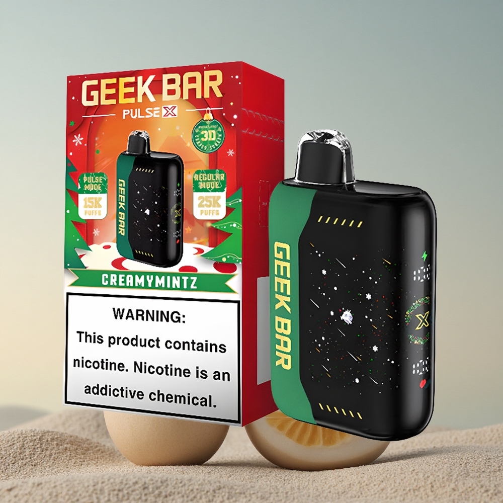 GEEK BAR Pulse X 25000 Puffs Jõulude Väljaanne 18mL Nikotiiniga 3D Ekraaniga