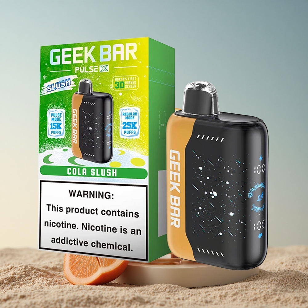 GEEK BAR Pulse X 25000 Puffs Lumevärviga Nikotiinivaba Kahe Võrkkestaga Kõver Ekraan