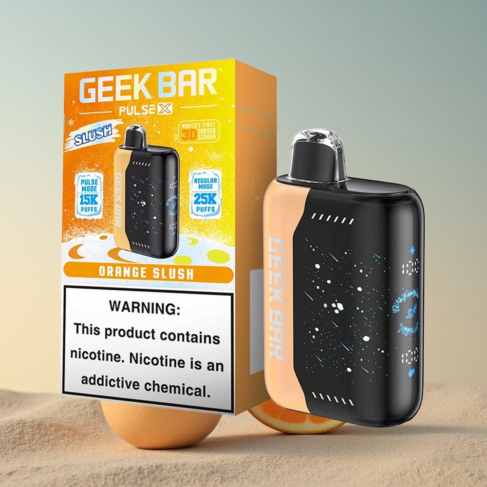GEEK BAR Pulse X 25000 Puffs Lumevärviga Nikotiinivaba Kahe Võrkkestaga Kõver Ekraan