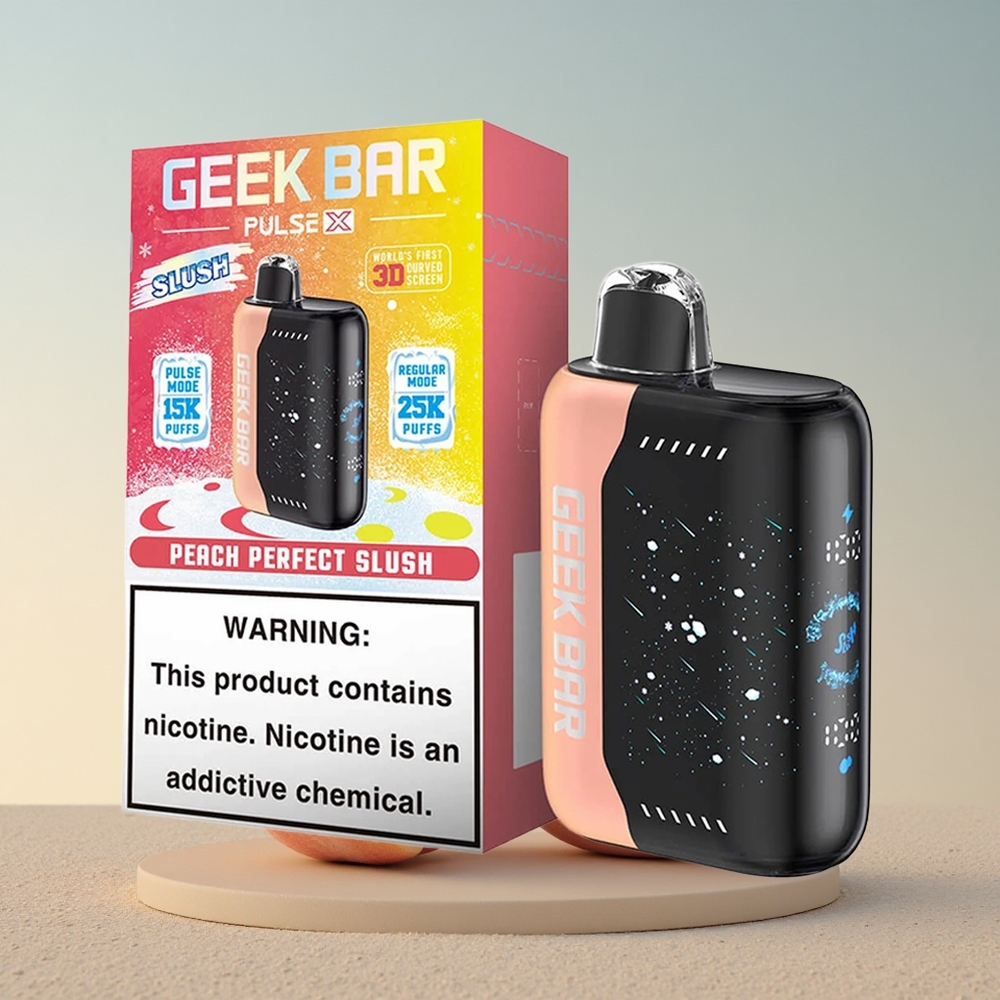 GEEK BAR Pulse X 25000 Puffs Lumevärviga Nikotiinivaba Kahe Võrkkestaga Kõver Ekraan