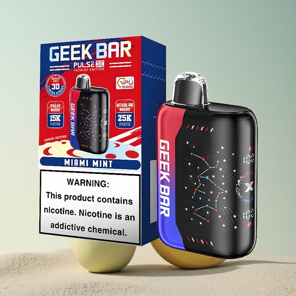 GEEK BAR Pulse X 25000 Puffs Patriidi Väljaanne 18mL E-vedelikuga ja Nikotiiniga 0-5%