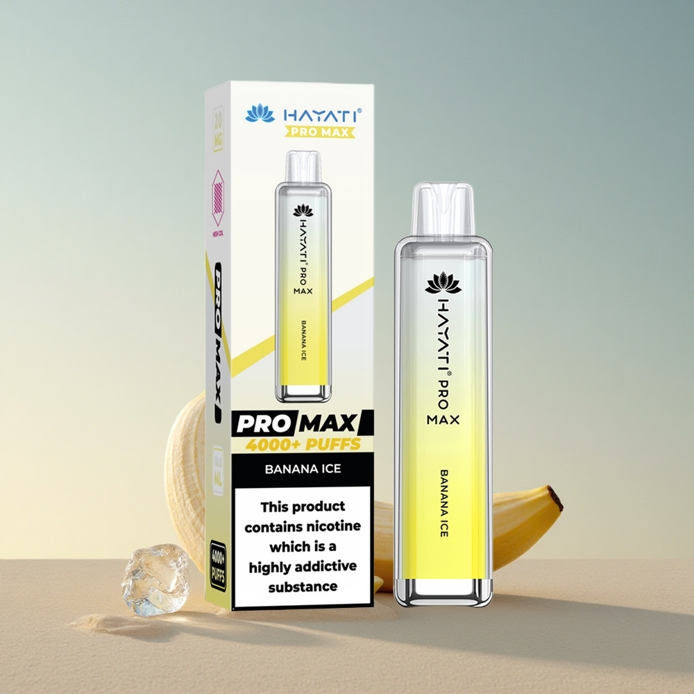 Hayati Pro Max 4000 Puffs Banaanijää 2% nikotiini 1400mAh