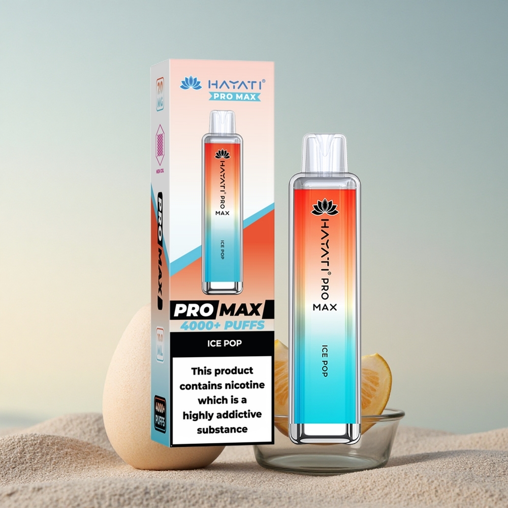 Hayati Pro Max 4000 Puffs Jääpurikas Dual 1.1 Ohm Mesh Coil 1400mAh