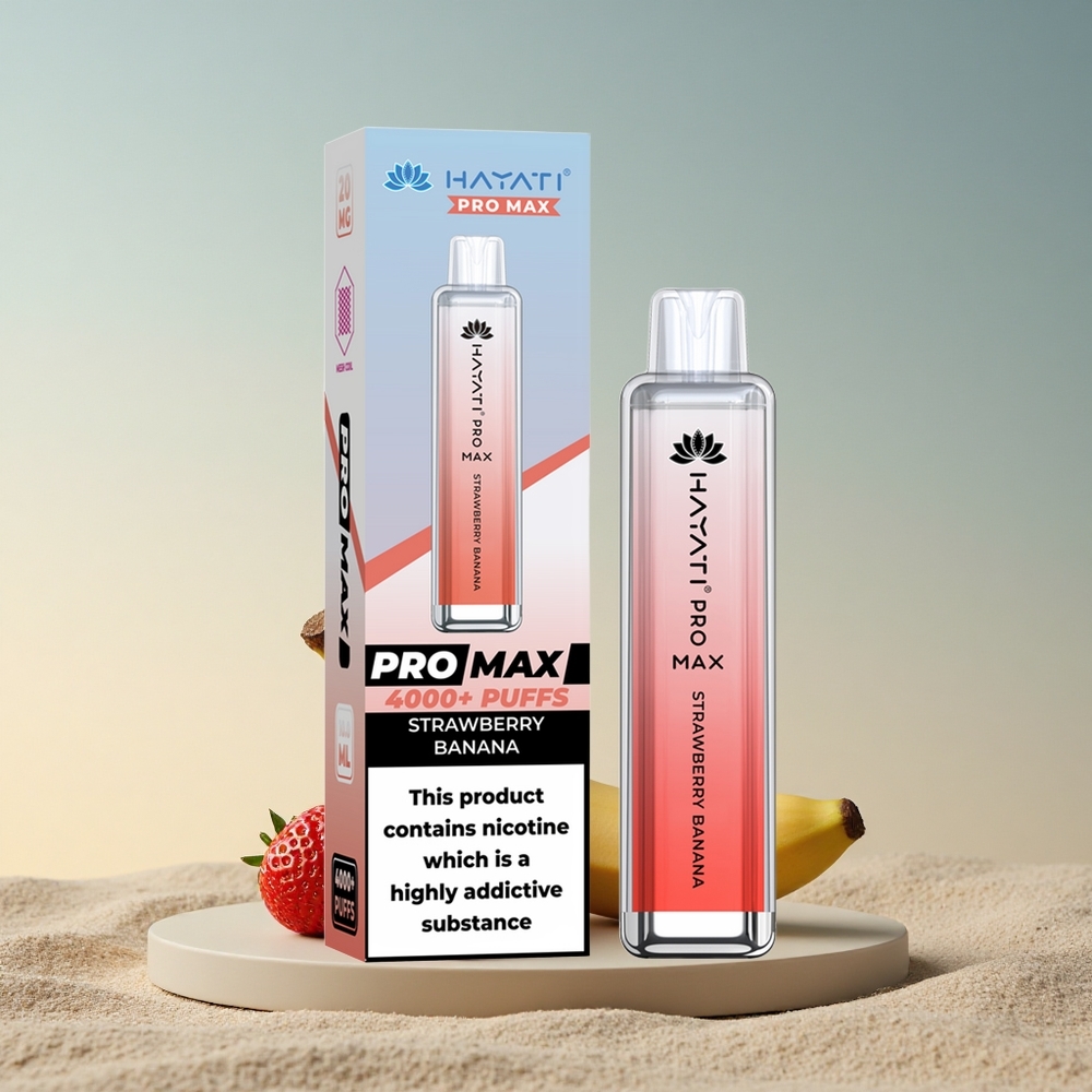 Hayati Pro Max 4000 Puffs Maasika-Banaani 2ml 1400mAh