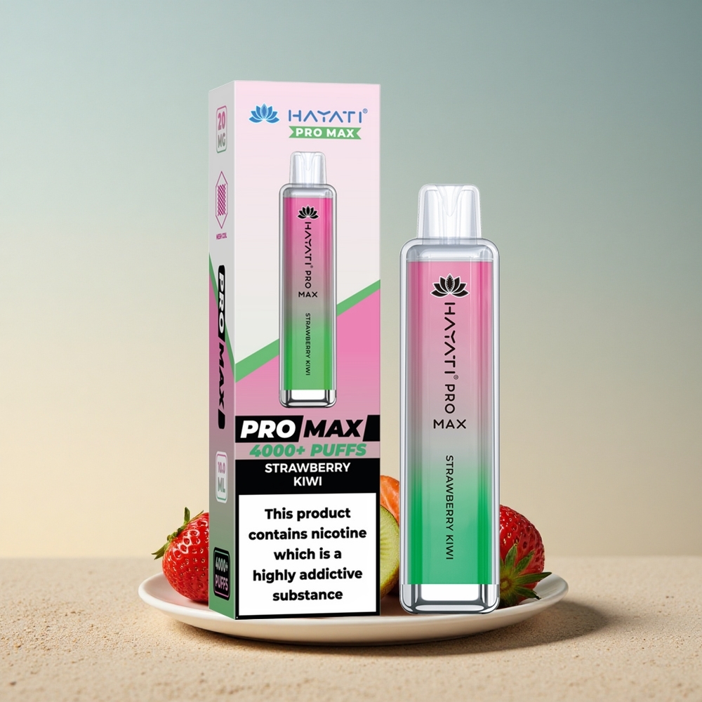 Hayati Pro Max 4000 Puffs Maasika-Kiivi 1400mAh Laetav