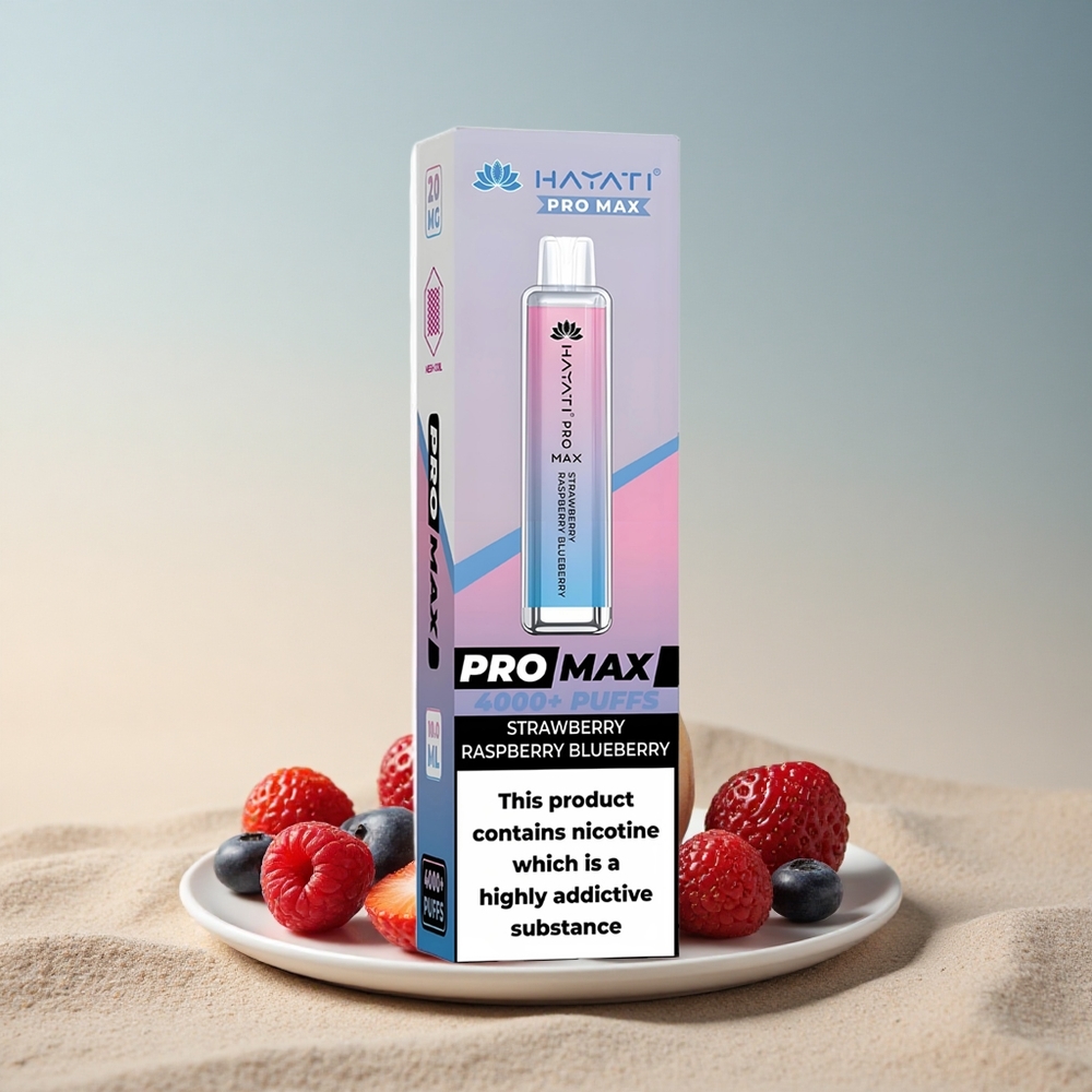 Hayati Pro Max 4000 Puffs Maasika Vaarikas Mustikas 1400mAh 2ml