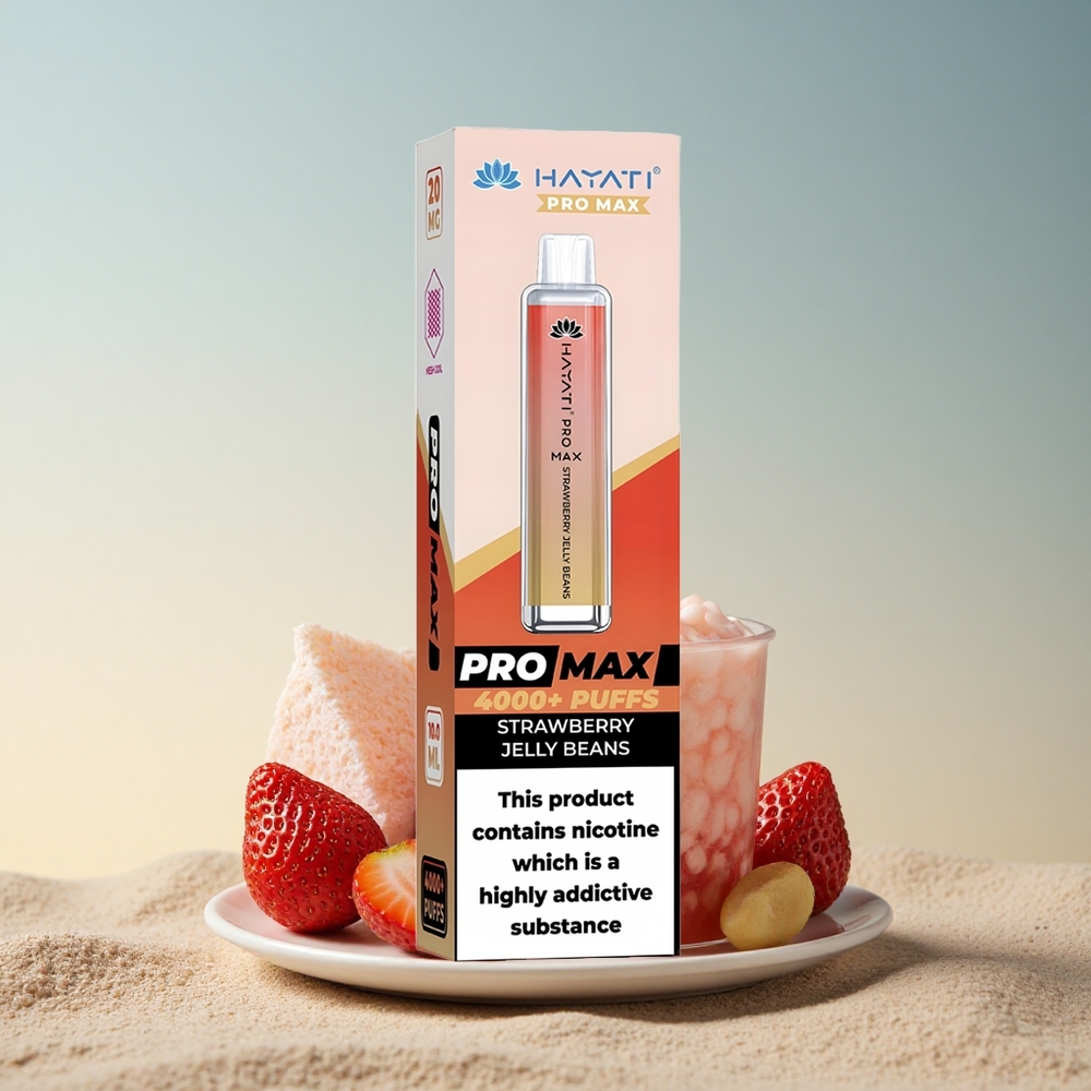 Hayati Pro Max 4000 Puffs Maasikamarjakommid 5% nikotiini 1400mAh