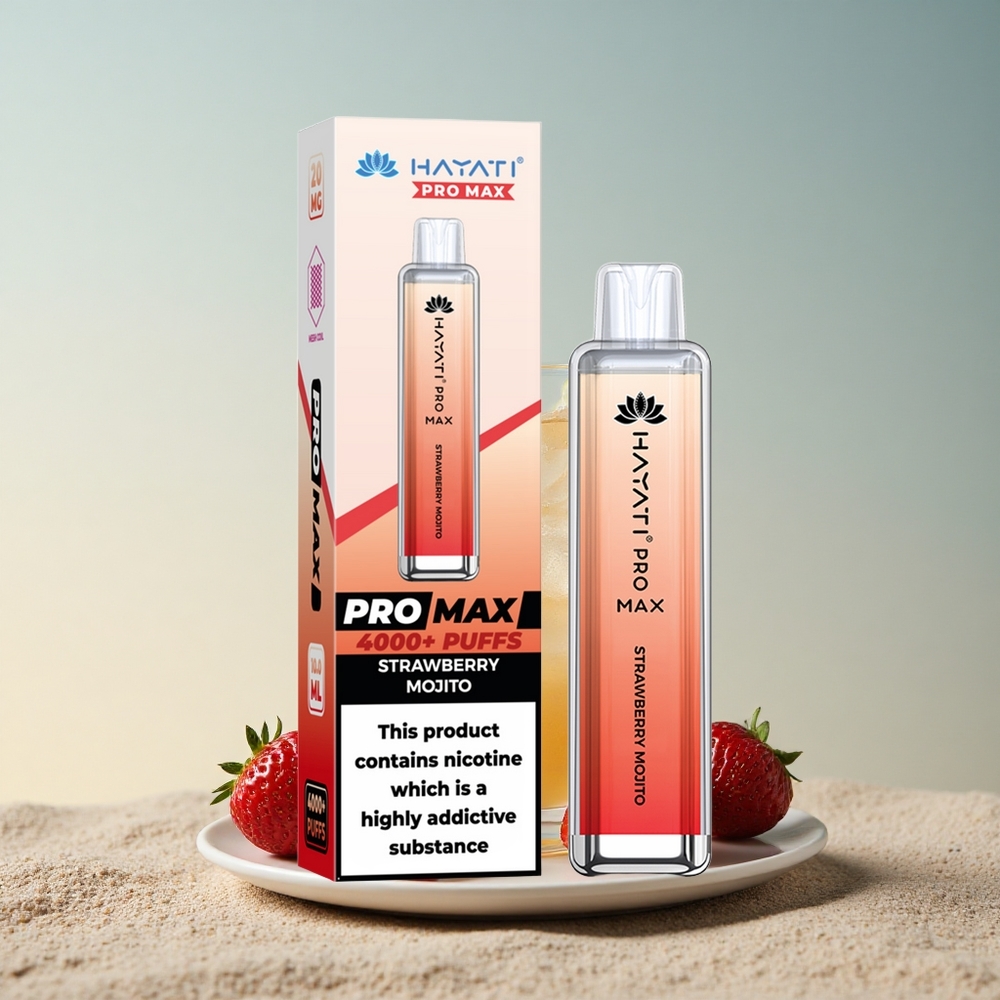 Hayati Pro Max 4000 Puffs Maasikamoito 5% nikotiini 1400mAh