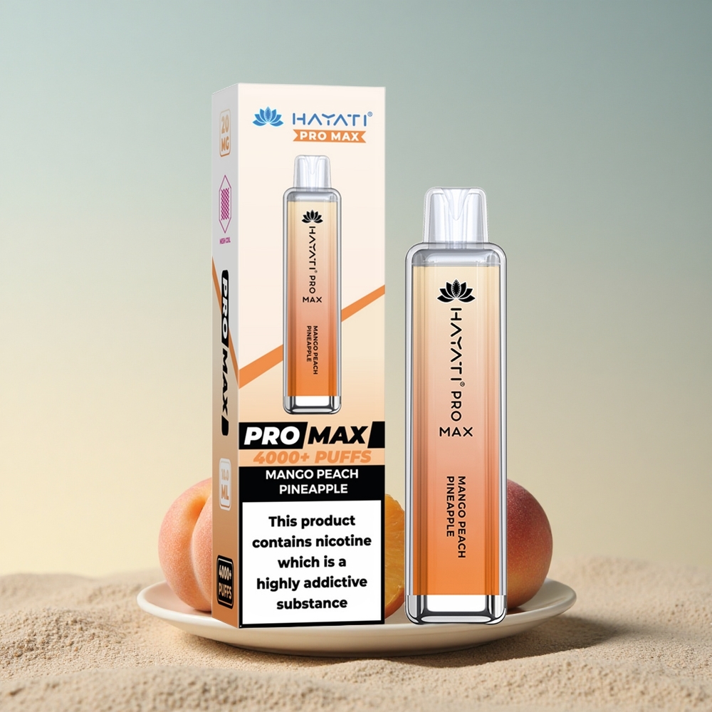 Hayati Pro Max 4000 Puffs Mango Virsik Ananass 2% Nikotiini 1400mAh