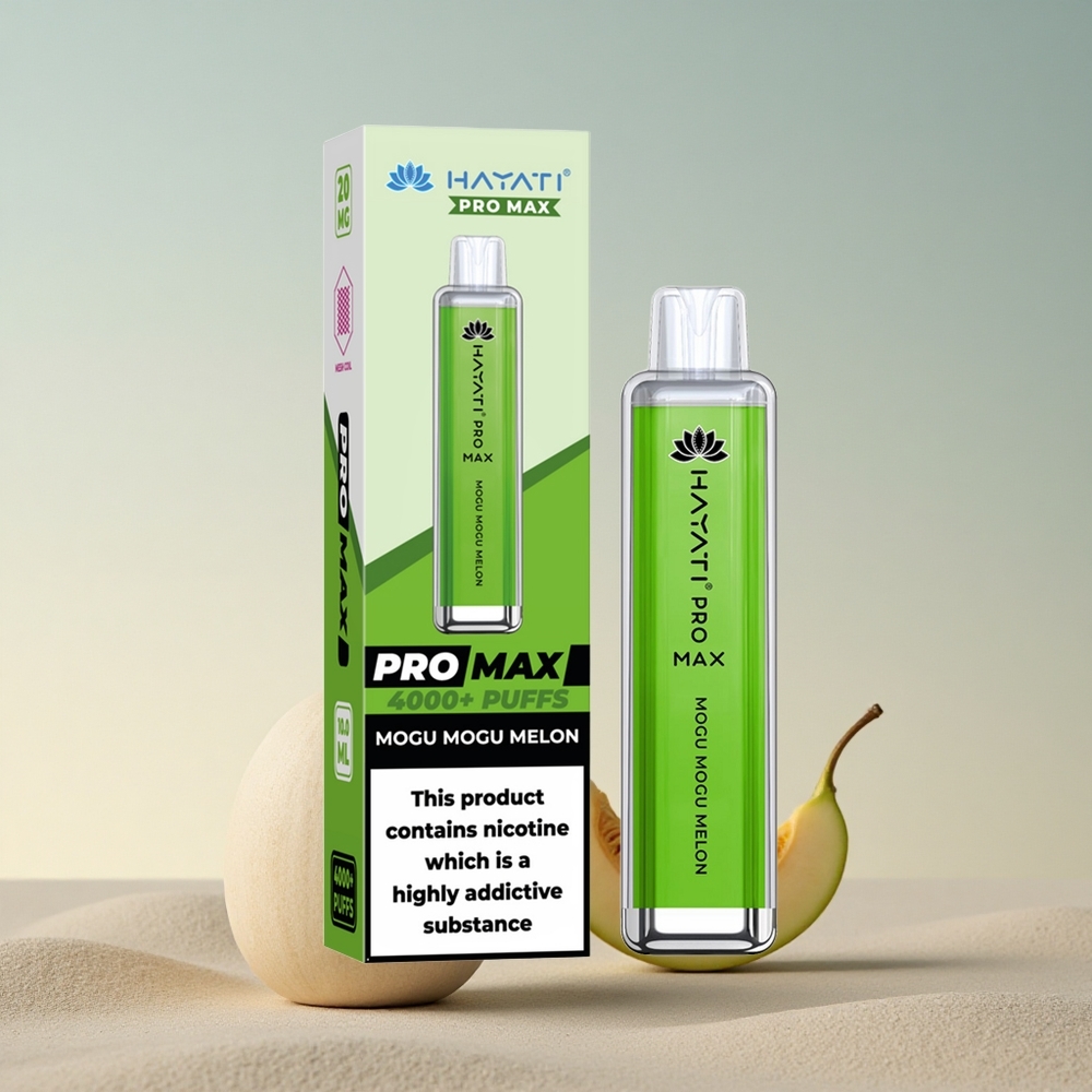 Hayati Pro Max 4000 Puffs Mogu Mogu Melon 1400mAh Juhtmevaba Nikotiin