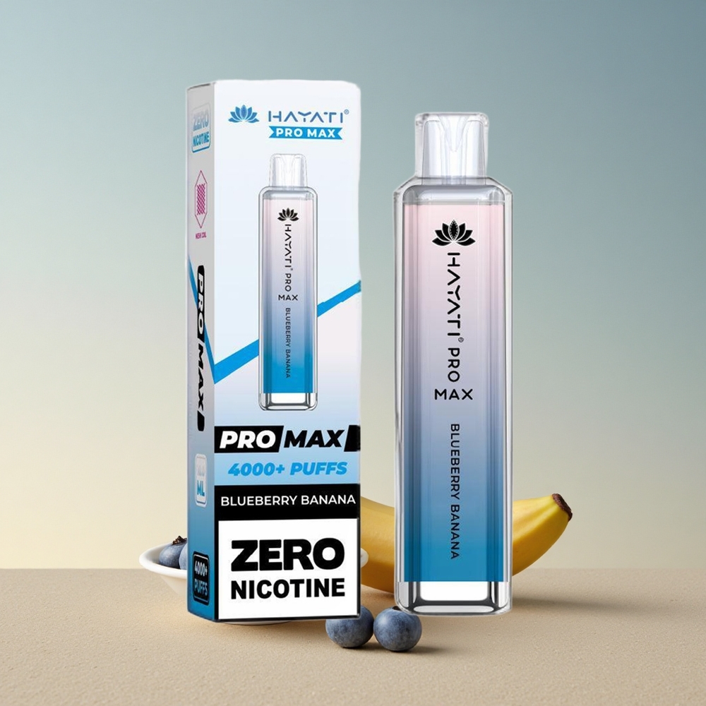 Hayati Pro Max 4000 Puffs Mustikas Banaan 5% Nikotiini 1400mAh