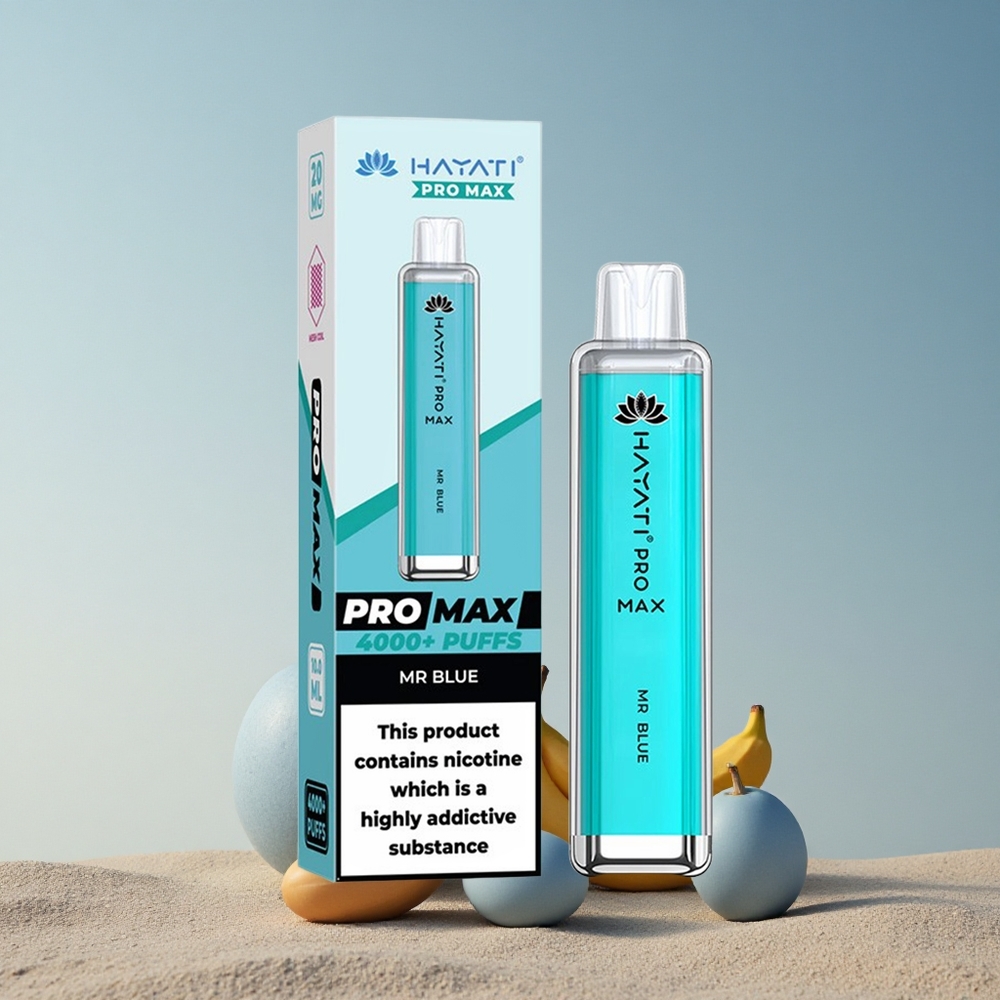 Hayati Pro Max 4000 Puffs Sinine Dual 1.1 Ohm Mesh Coil 1400mAh Laaditav