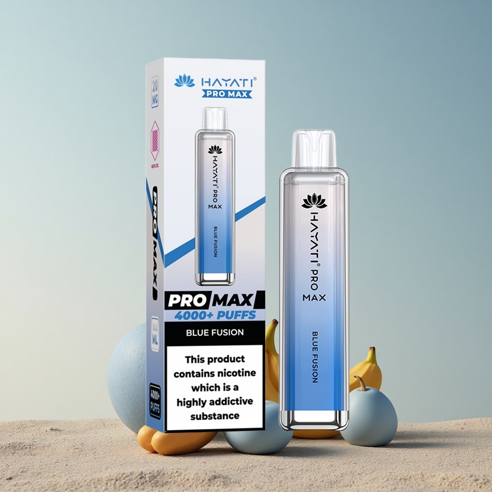 Hayati Pro Max 4000 Puffs Sinine Fuusio 1400mAh Akuga Kristallne