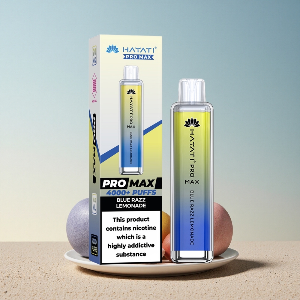 Hayati Pro Max 4000 Puffs Sinine Vaarikas Sidrunimahl 1400mAh 2% nikotiini