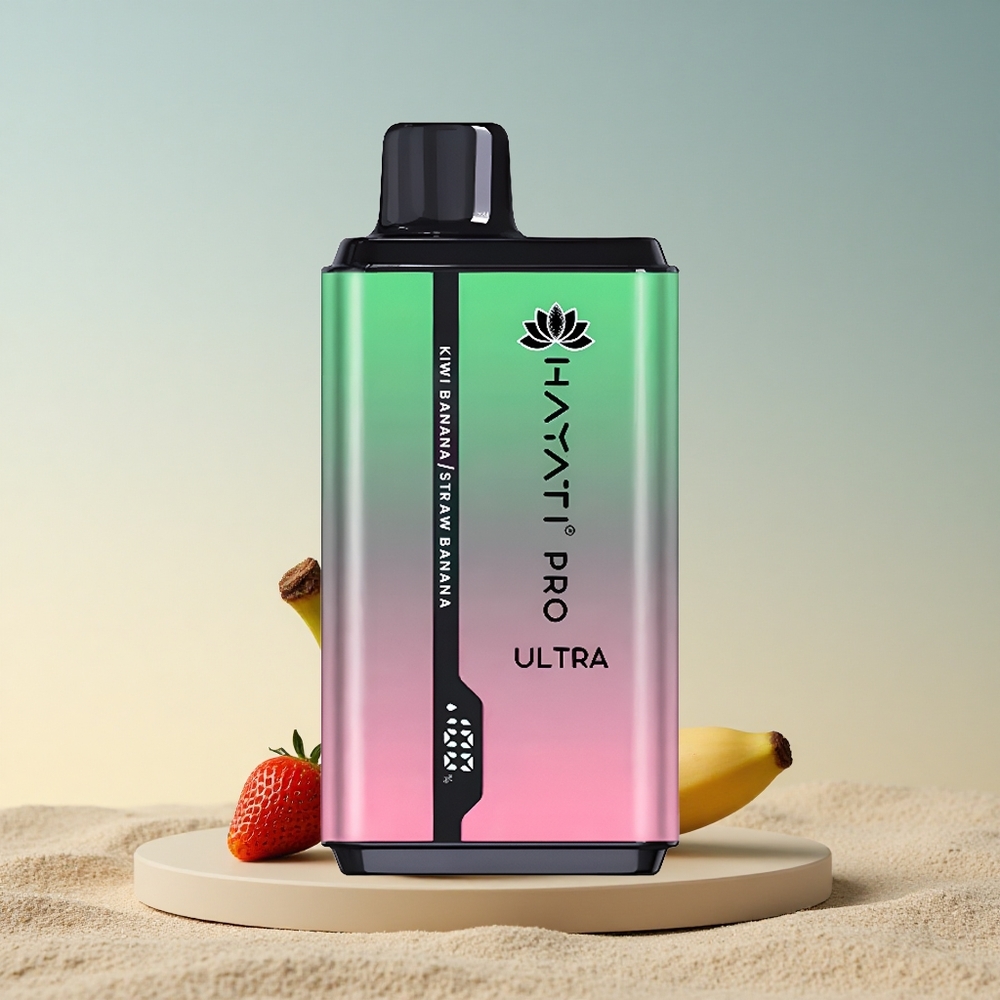 Hayati Pro Ultra 15000 Puffs Kiivi Banaan Maasikas Banaan 850mAh 24ml 2% nikotiini