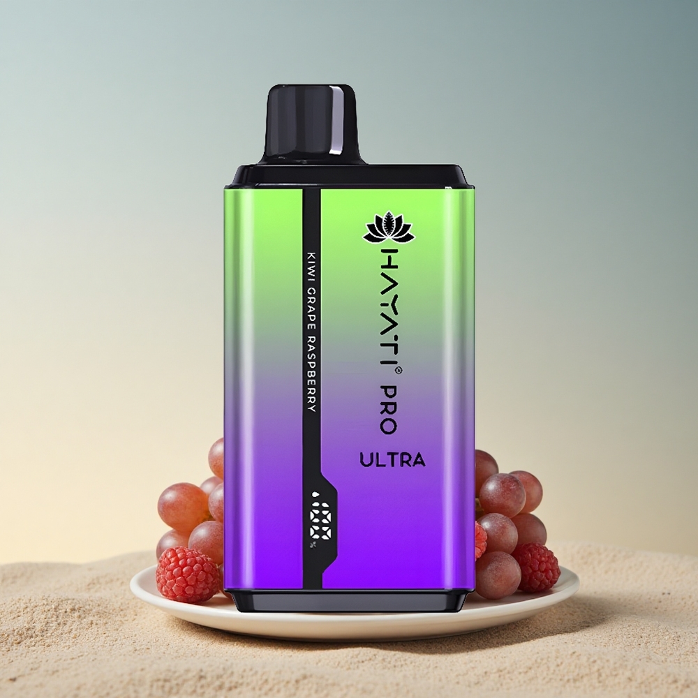 Hayati Pro Ultra 15000 Puffs Kiivi Viinamarja Vaarika 850mAh 2% nikotiini