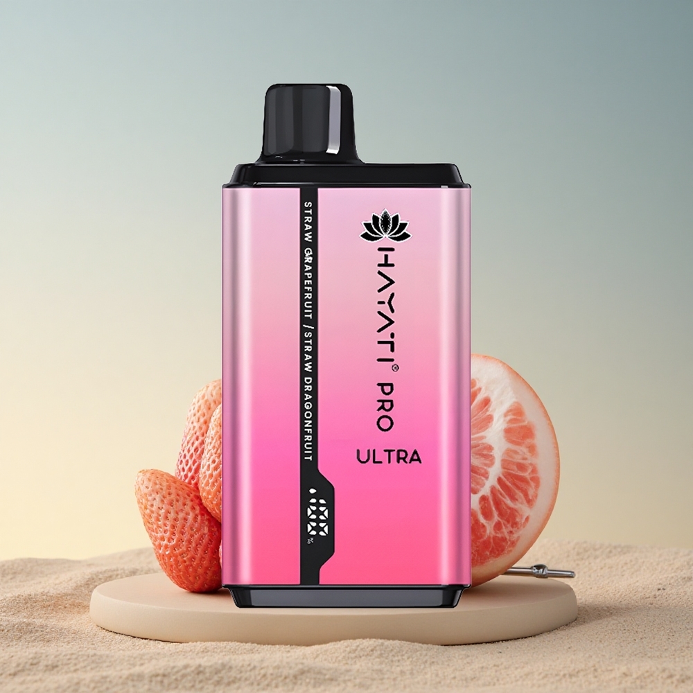 Hayati Pro Ultra 15000 Puffs Maasikas Greip Maasikas Draakonivili 850mAh 24ml 2% nikotiini