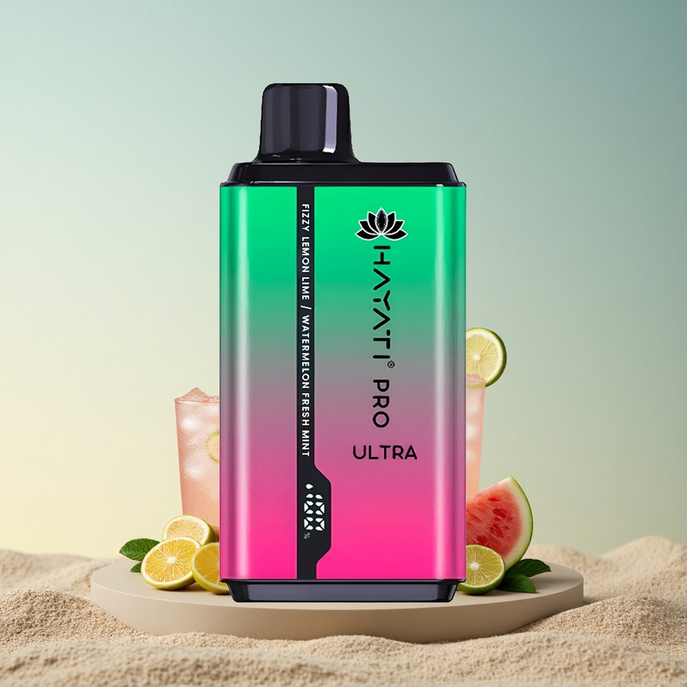 Hayati Pro Ultra 15000 Puffs Värskendav Sidruni-Laimi-Arbuusi-Mündi 2% nikotiini 850mAh