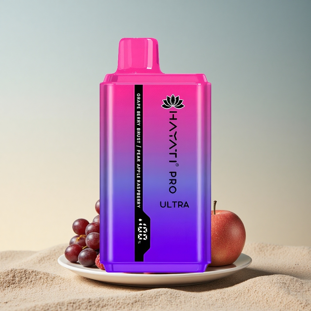 Hayati Pro Ultra 15000 Puffs Viinamarja-mustika pärn-õun vaarika 850mAh 2% nikotiini