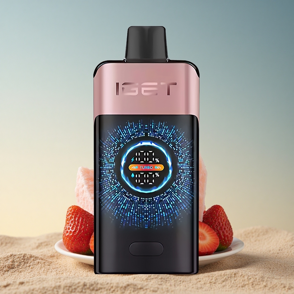 IGET ONE 12000 Puffs Maasika 2700mAh Kõver Ekraan