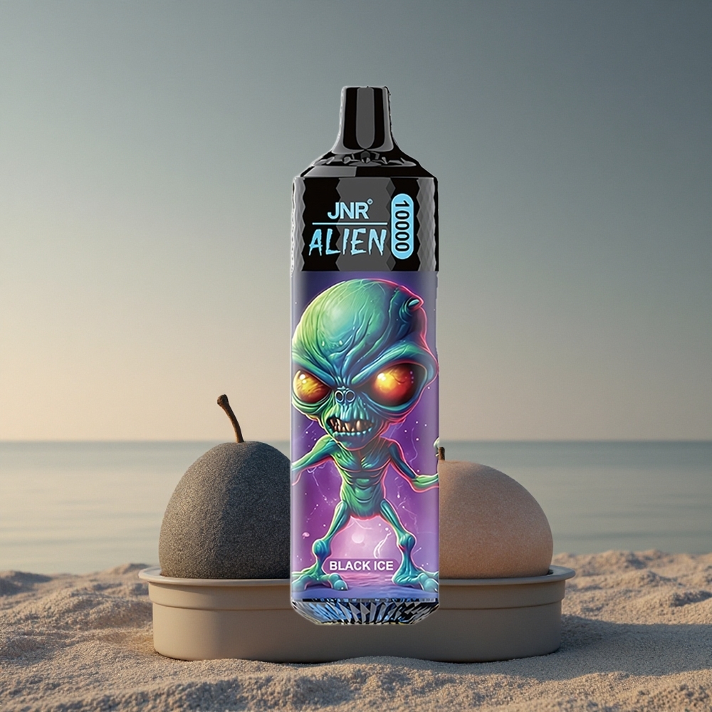 JNR Alien 10000 Must Jää 850mAh 20ml Nikotiin