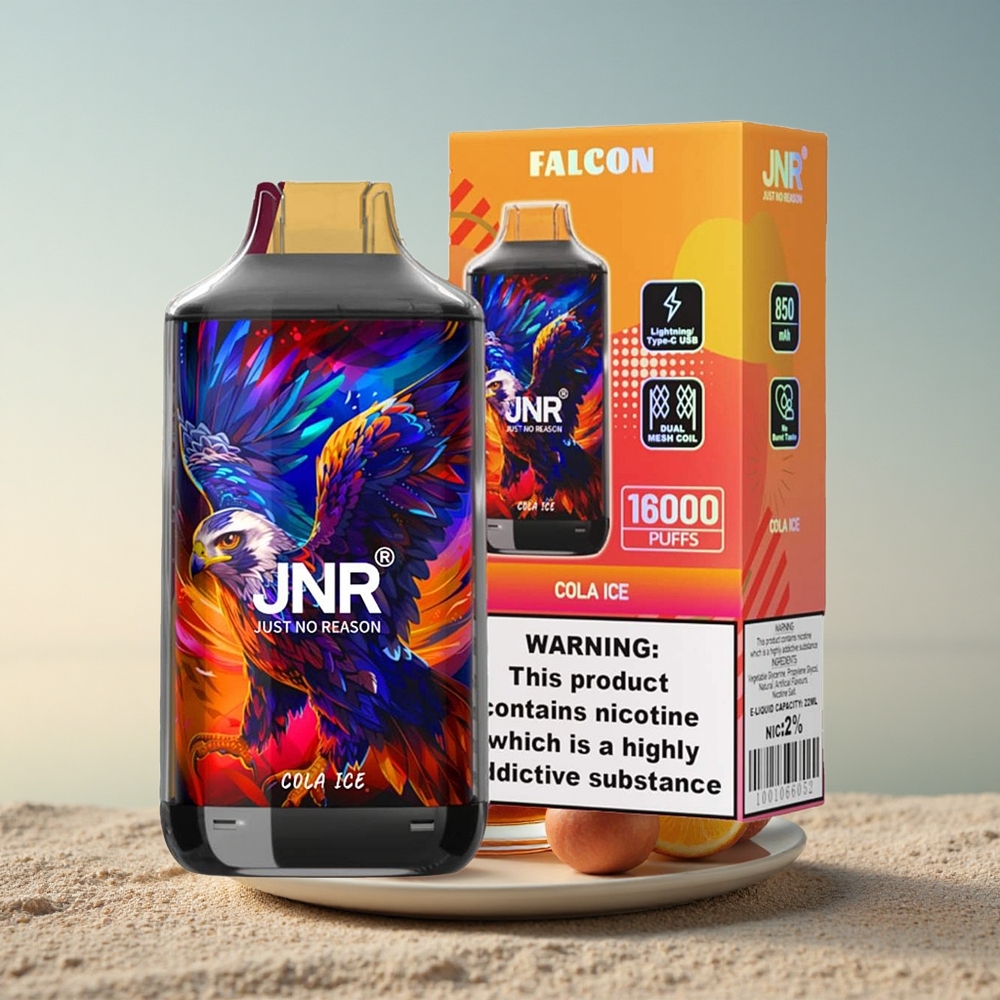 JNR Falcon 16000 Cola Jää 850 mAh 22ml Kahekordne Võrk Nikotiin 0% 2%