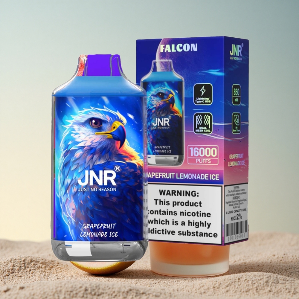 JNR Falcon 16000 Greipitrid Limonaadi Jää 850 mAh 22ml 0% nikotiini