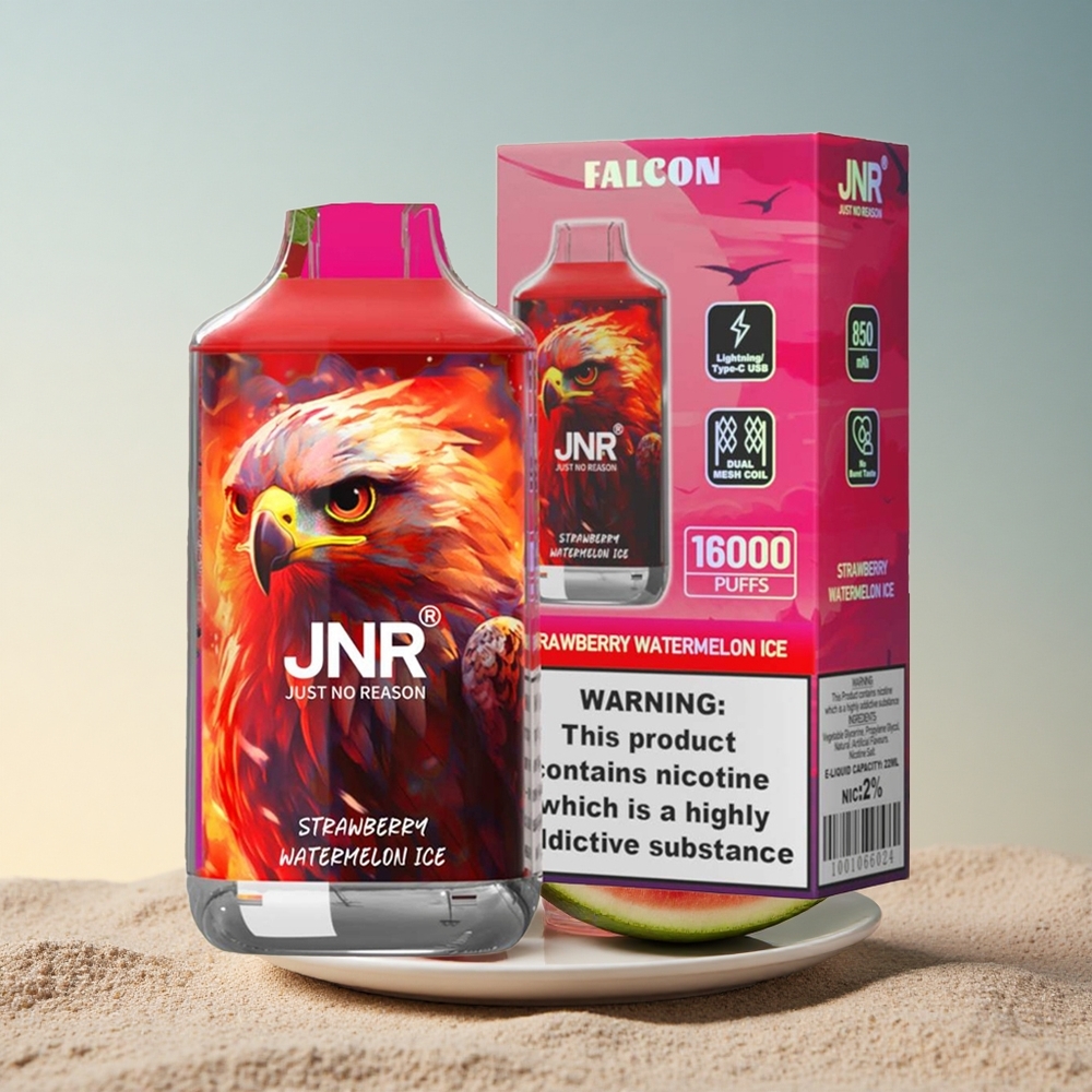JNR Falcon 16000 Maasika-Arbuusi Jää 850mAh 22ml 2% nikotiini
