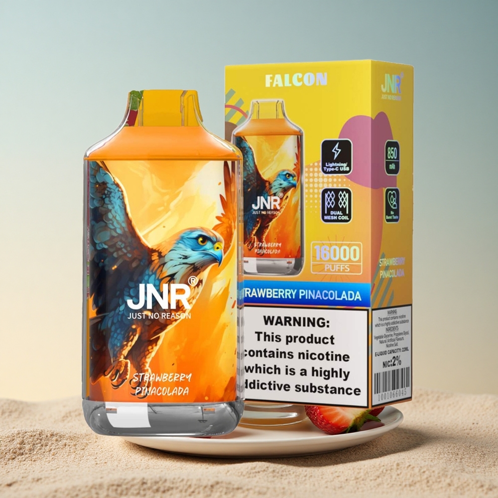 JNR Falcon 16000 Maasika-Piña Colada 850mAh 22ml Kahekordne Võrk Nikotiinivaba