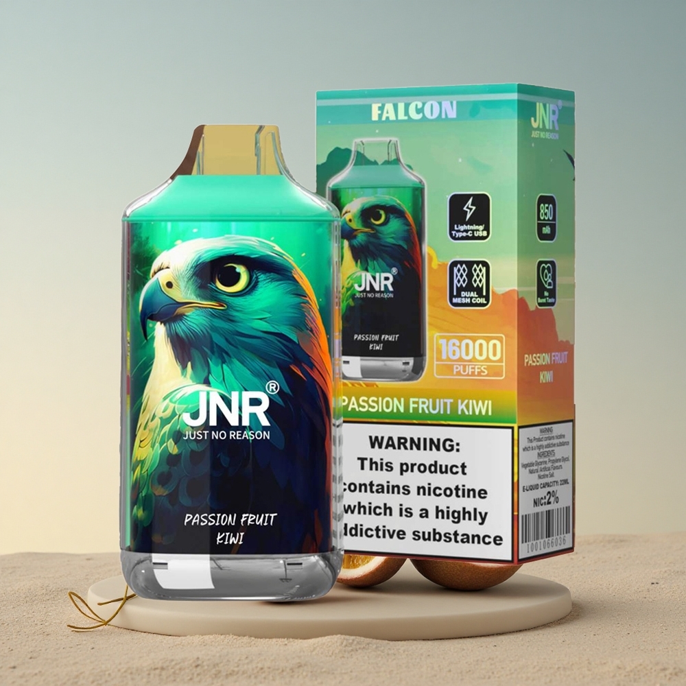 JNR Falcon 16000 Marakuju Kiivi 850 mAh 22ml 2% nikotiini
