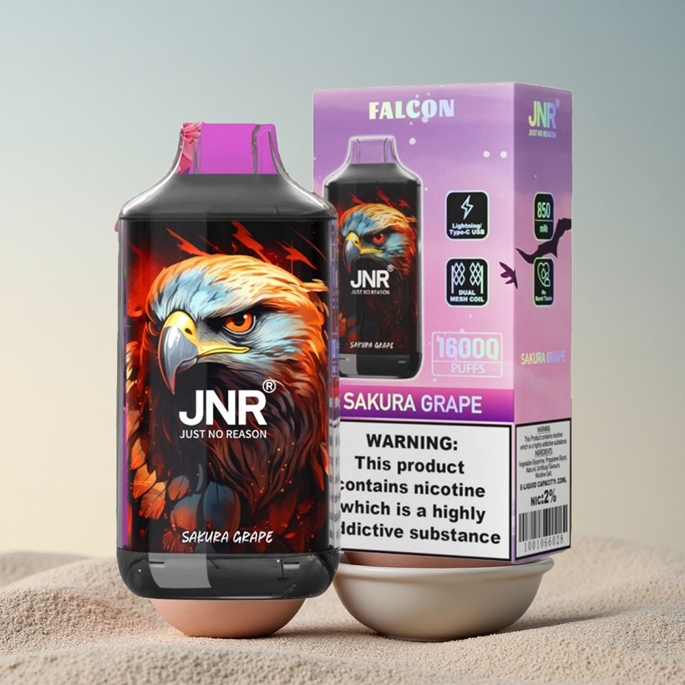 JNR Falcon 16000 Sakura Viinamarja 850 mAh 22ml Nikotiin 0% 2%