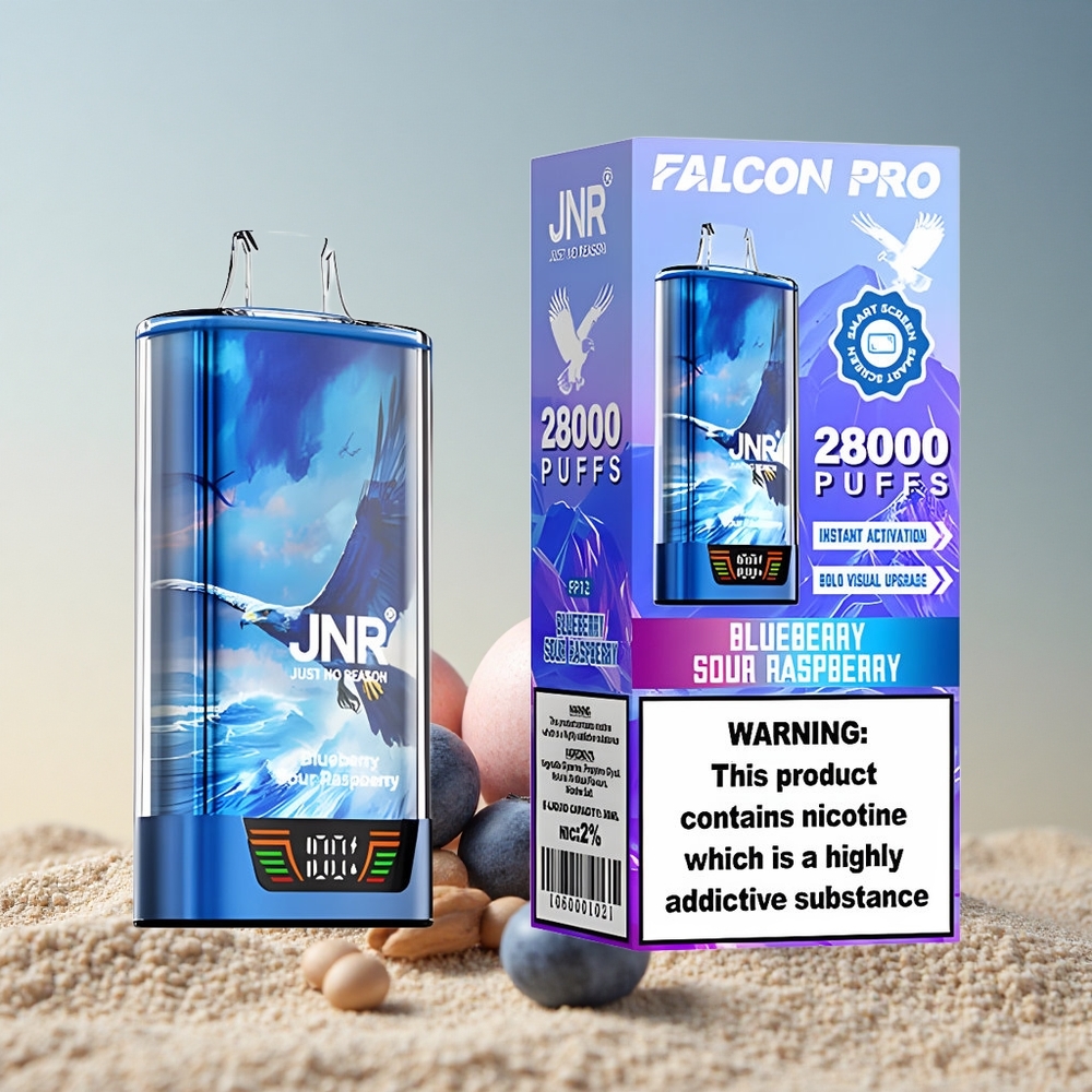 JNR Falcon Pro 28000 Mustikas-Hapukarva 5% nikotiini 950mAh 30ml