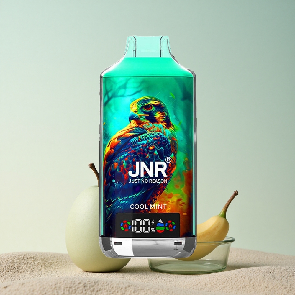 JNR Falcon X 18000 Jahe Münt 750mAh 24ml Topeltvõrk Keermega Digitaalne Type-C 0% nikotiini