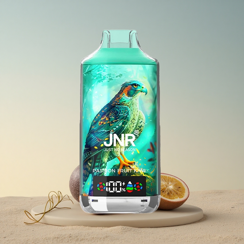 JNR Falcon X 18000 Passionifrukt-kiivi 750mAh 24ml Dual Mesh Coil 5% nikotiini