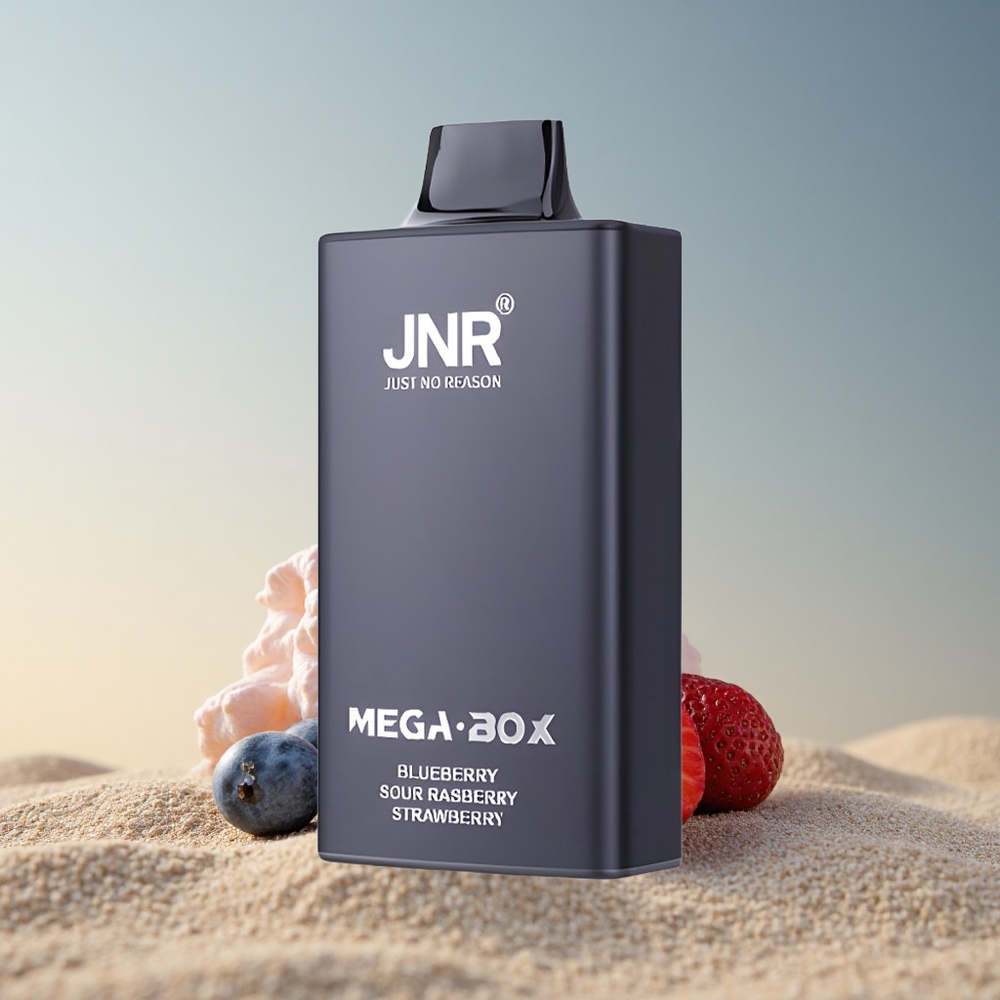 JNR Mega Box 25000 Mustika Sinihammas Hapukapsas Maasikas 30ml 850mAh 2% nikotiini