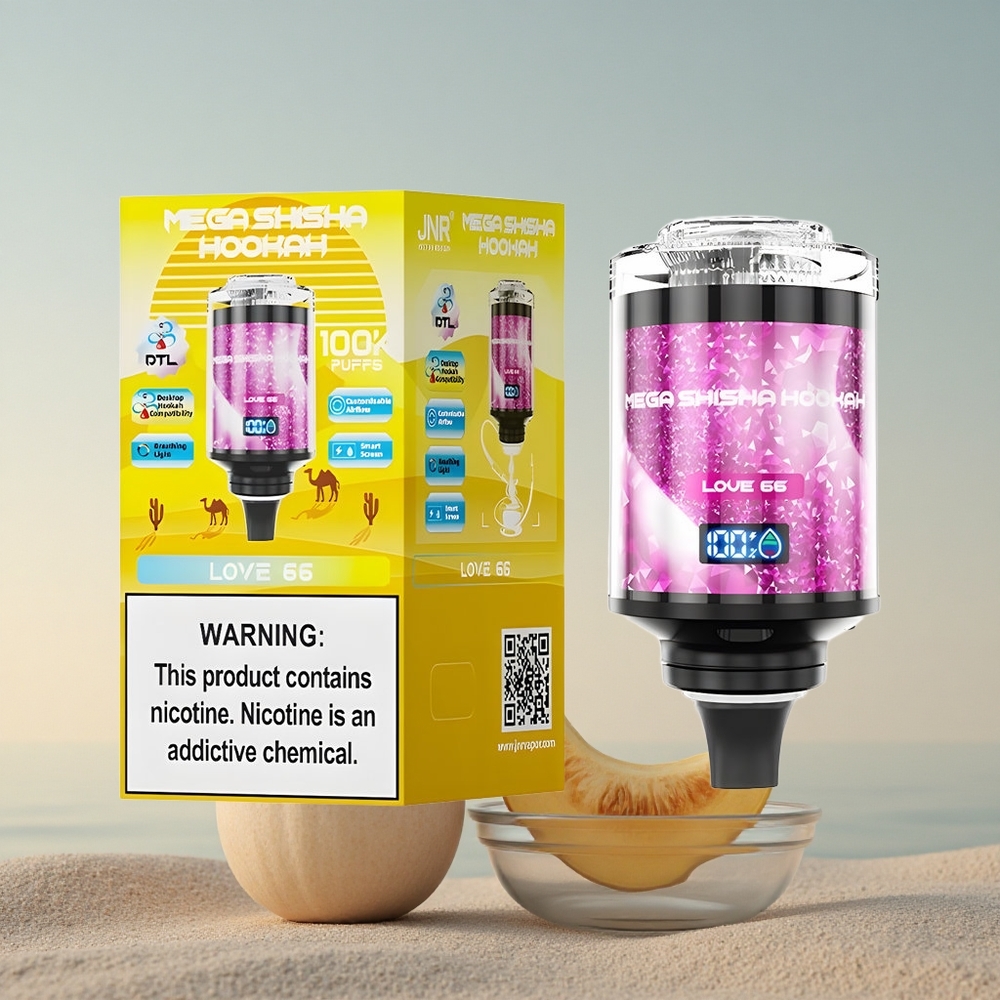 JNR Mega Shisha Hookah 100K Armastus 66 2200mAh 60ml nikotiin