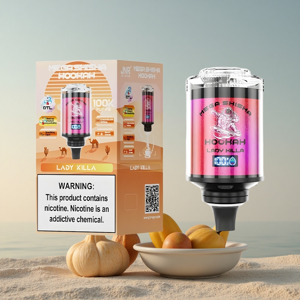 JNR Mega Shisha Hookah 100K Daamitapja 2200mAh 60ml Nikotiin