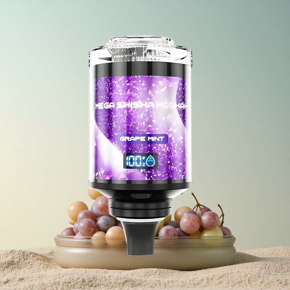 JNR Mega Shisha Hookah 100K Viinamädi Mündi 2200mAh 60ml Nikotiin