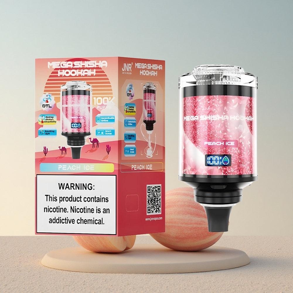 JNR Mega Shisha Hookah 100K VirsiJää 2200mAh 2% nikotiini