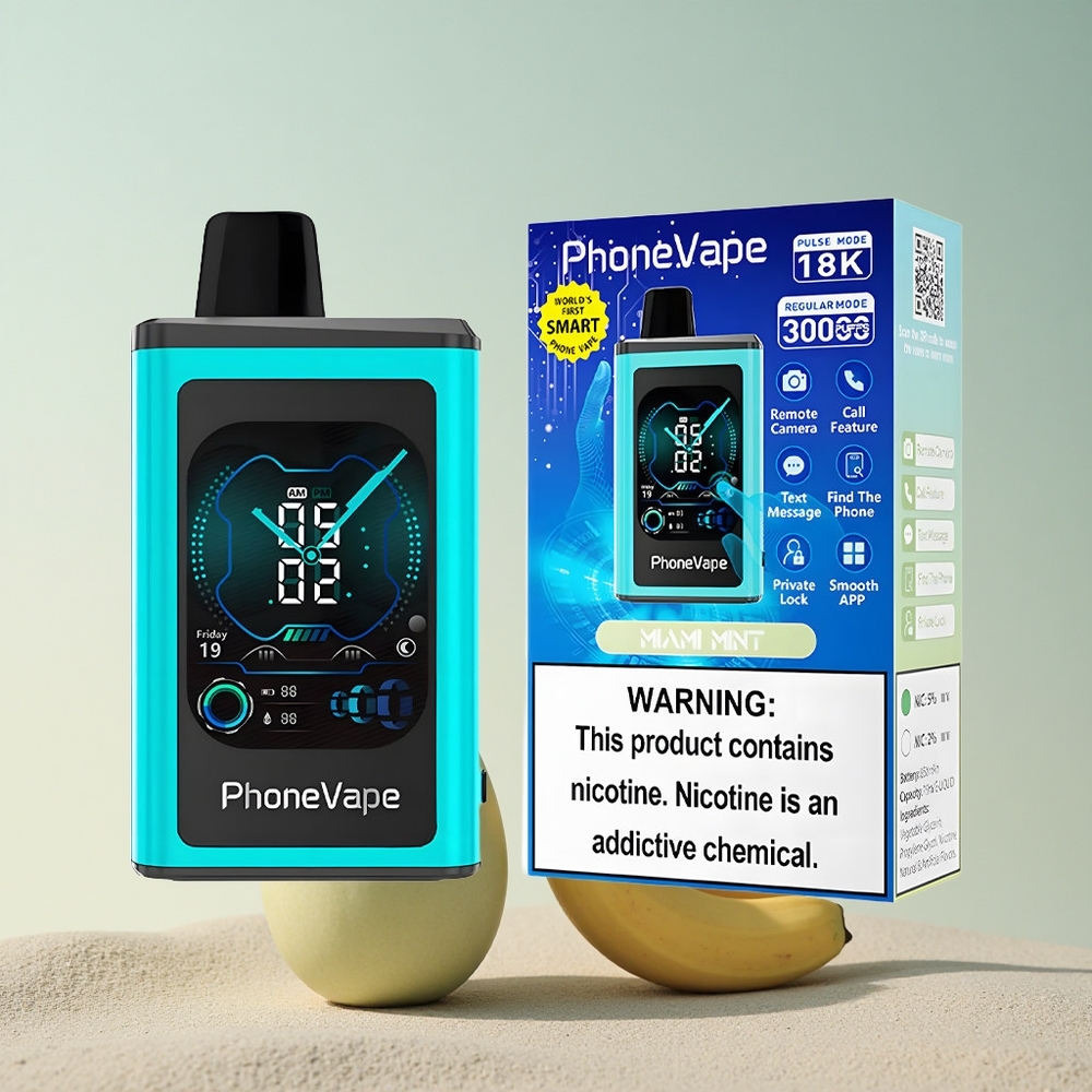 JNR PhoneVape 30000 Tallinna Mint 850mAh Nikotiiniga 2% või 5%